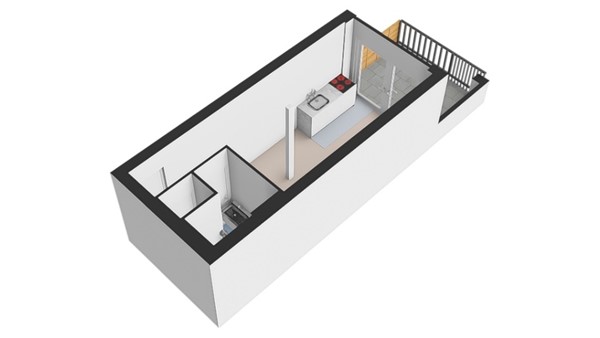 Plattegrond - Molenstraat 32C, 2611 KB Delft - Molenstraat 32C - Begane grond - 3D.jpg